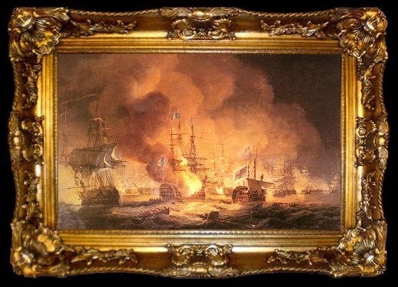 framed  Thomas Luny Battle of the Nile, ta009-2